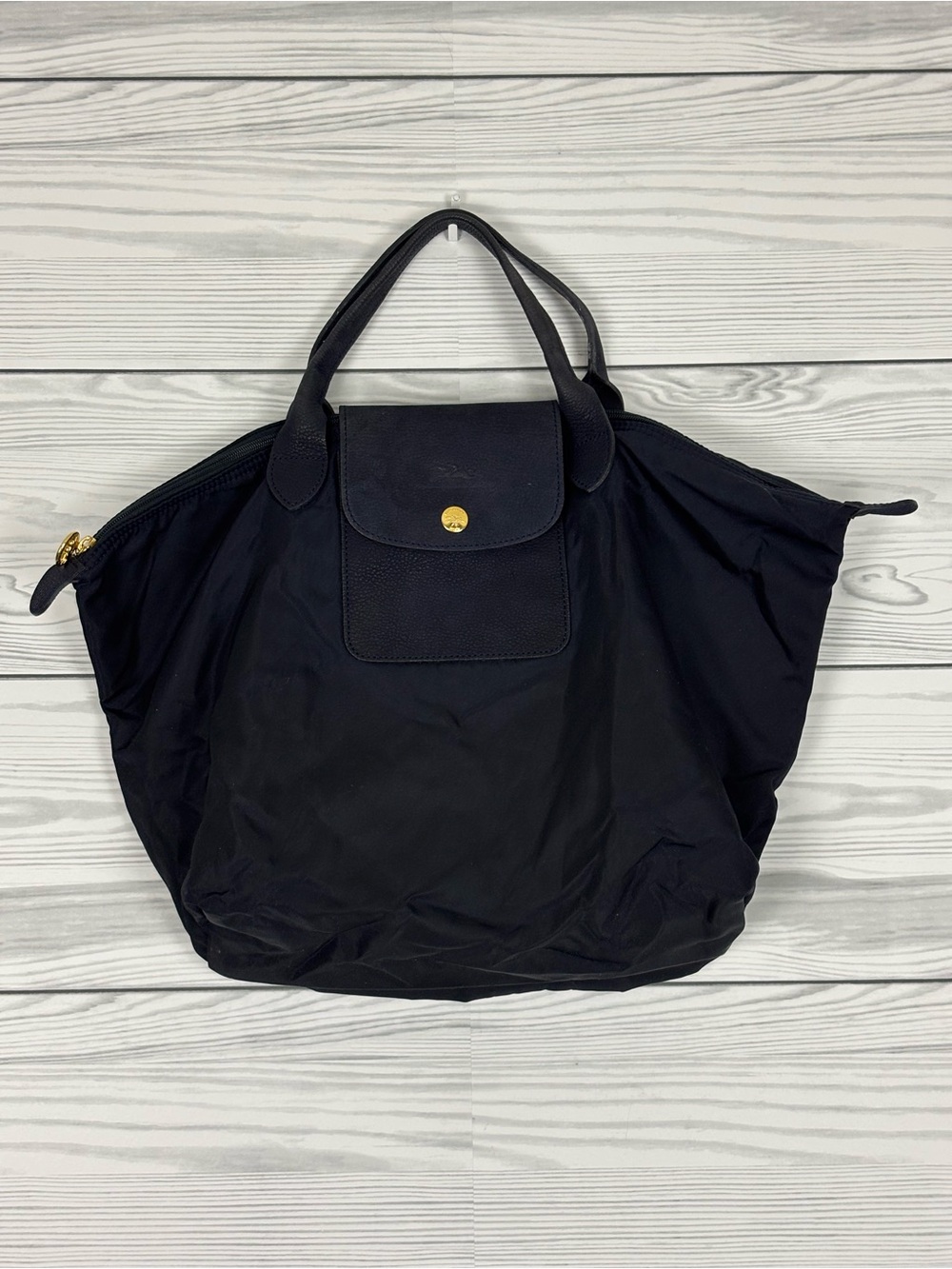 Longchamp Navy Blue Nylon Le Pliage Shoulder Bag